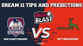 Dream11 Team Northamptonshire vs Nottinghamshire North Group VITALITY T20 BLAST ENGLISH T20 BLAST – Cricket Prediction Tips For Today’s T20 Match NOR vs NOT at Nottingham